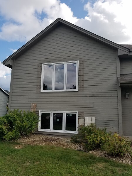 New siding installation - before