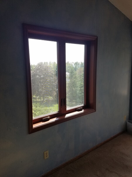New window added to a pre-existing wall - after