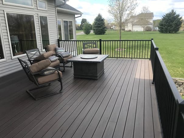 Dark composite deck